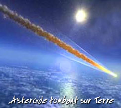 astéroïde tombant sur Terre